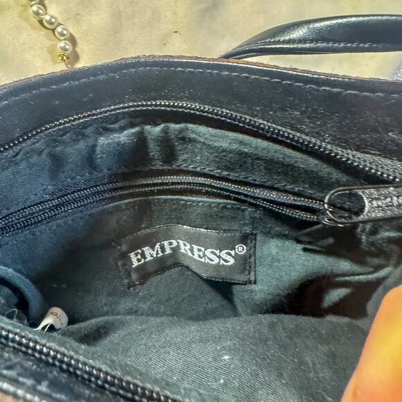 Vintage 90s Y2K EMPRESS Leopard Print Suede Crossbody Bag | Mini Shoulder Purse - Picture 6 of 6